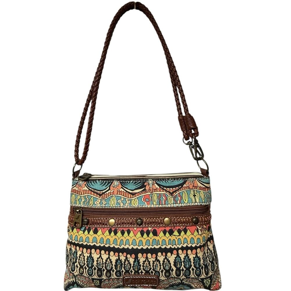 Sakroots Artist Circle Campus Mini Crossbody Shoulder Bag Convertible Colorful